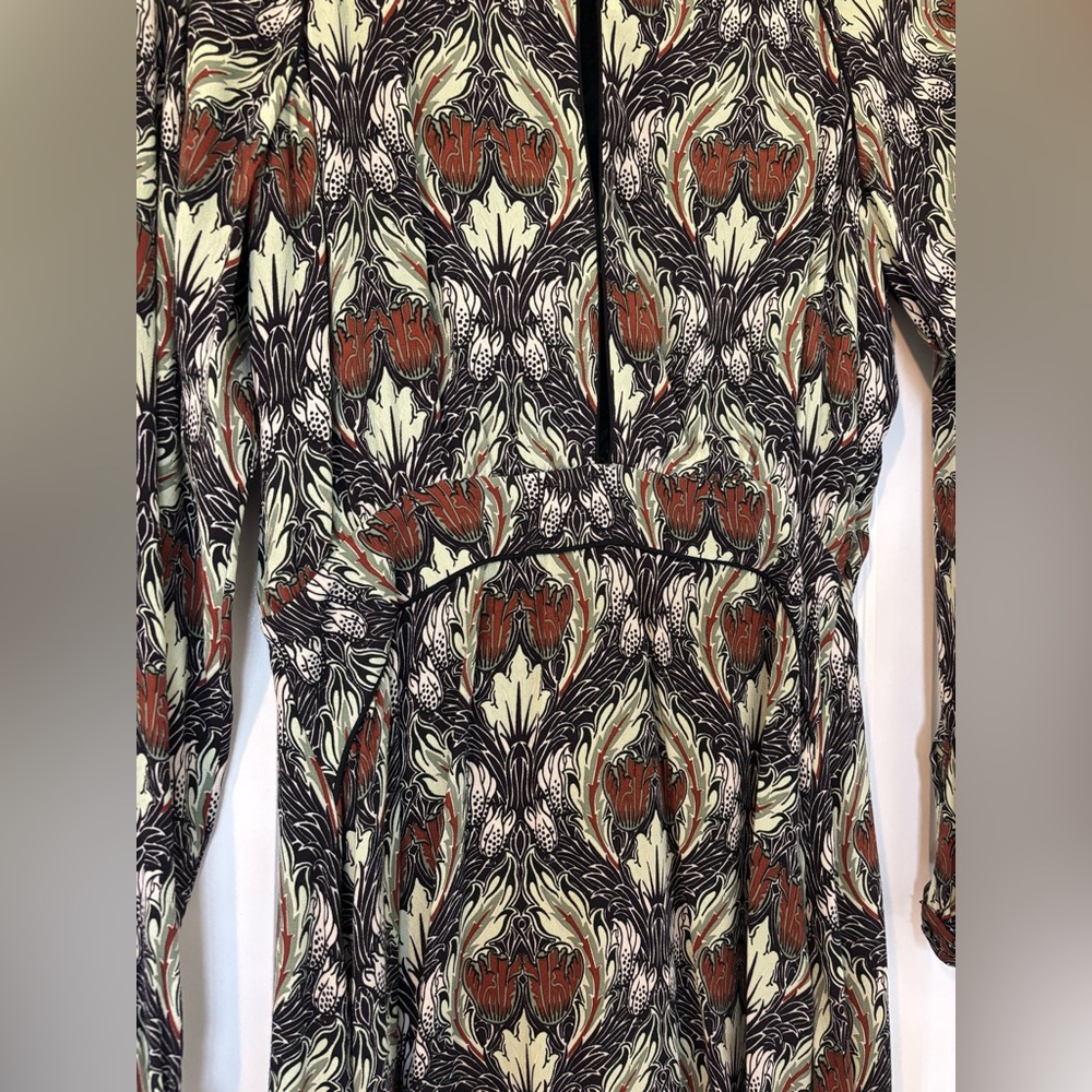 Zara Basic Long Sleeved Floral Patterned Dress Si… - image 5